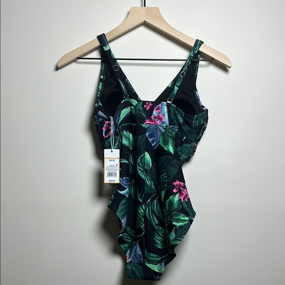Kona Sol Tropical Leaf Print Swimsuit Size Small New With Tags - Picture 5 of 7